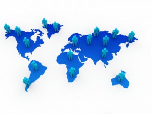 image of globes to represent hiring international candidates
