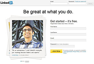 image of LinkedIn, a tool used by agency recruiters